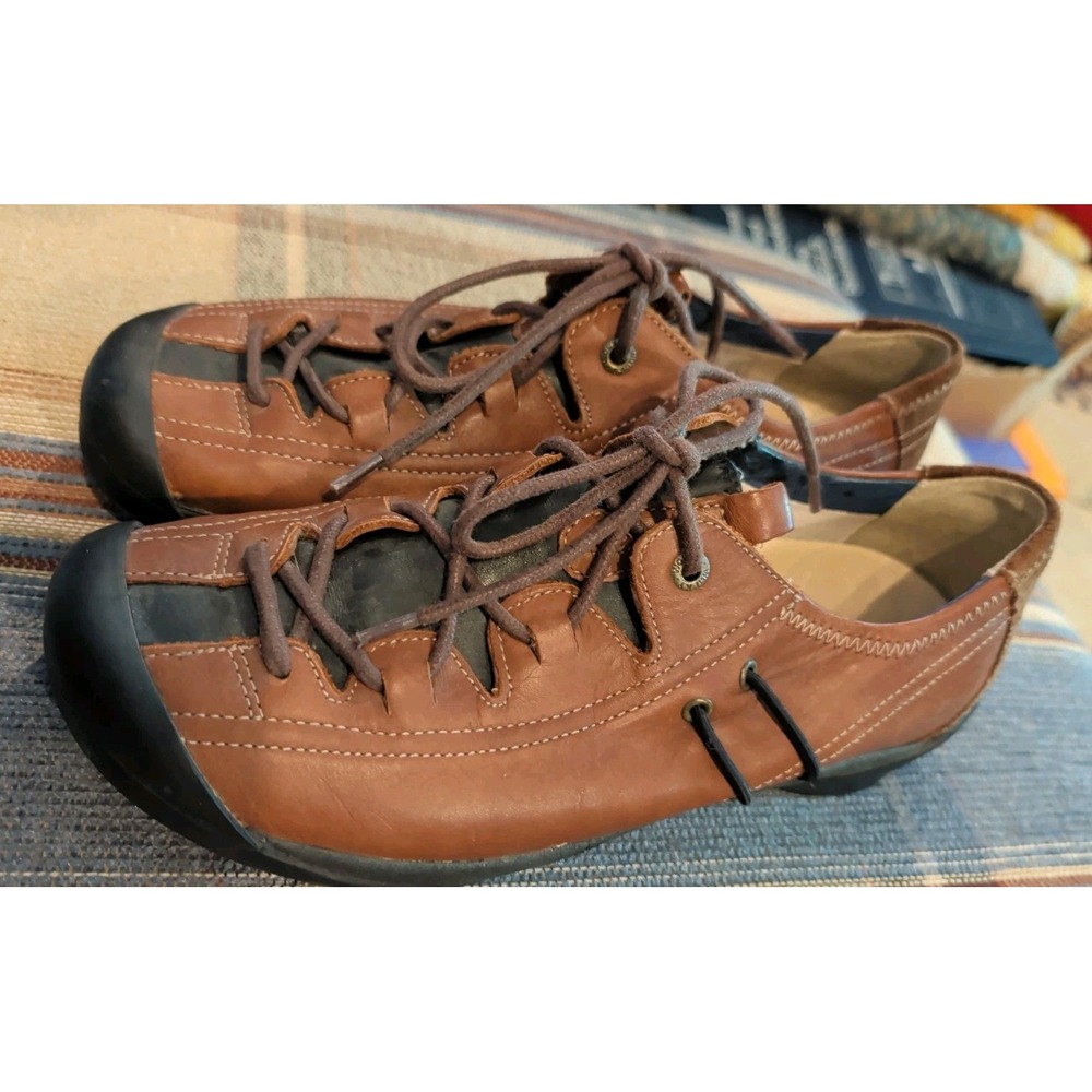 Wolky Shoes Womens 38 Dion Casual Lace Up Sneakers Brown Black Leather Flats